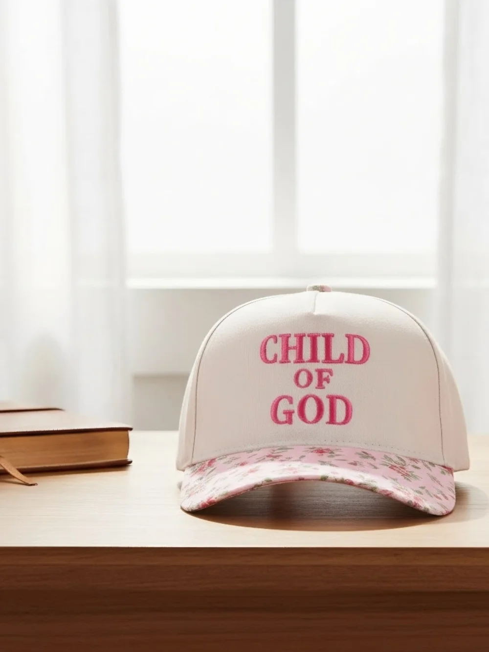 New! Child of God Floral Pink Baseball Cap Hat
